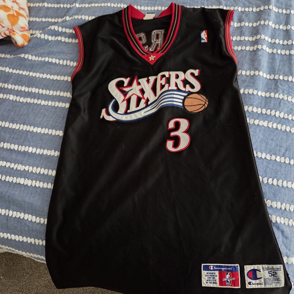 Allen Iverson OG Champion Sixers Black Jersey